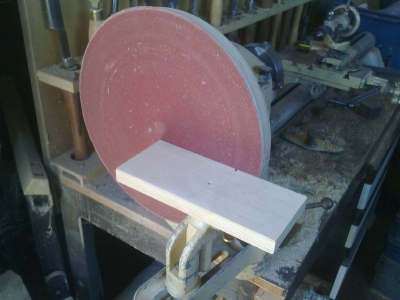 Hook and Loop sanding disc fitted and ready for use